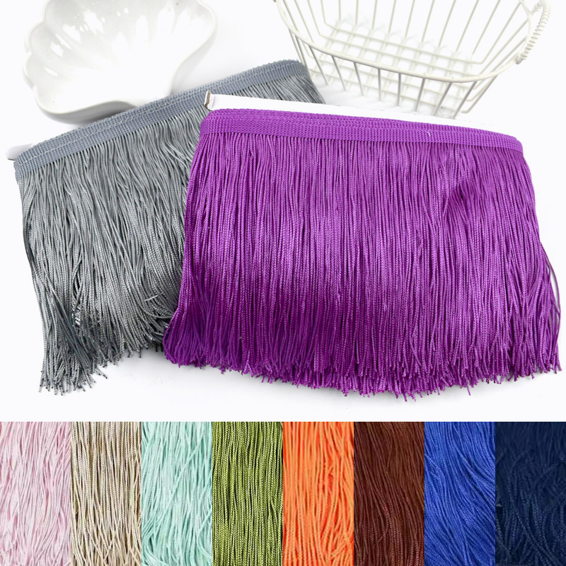 Fringe Ribbon Sewing - شريط زخرفي من البوليستر بطول 5/10