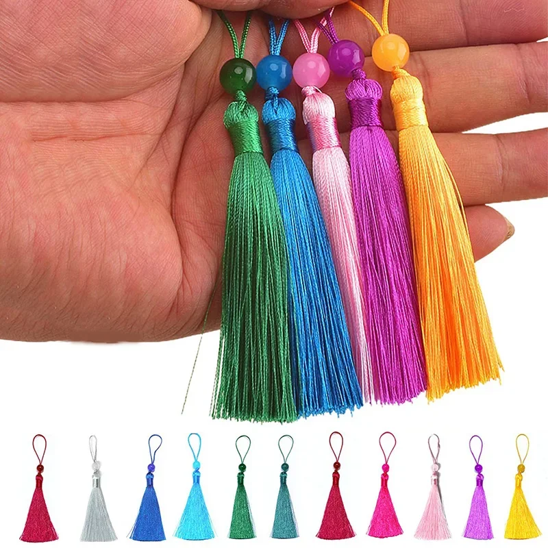 Beaded Trim Fringe - 10/5 قطعة شرابة الحرير البوليستر هامش