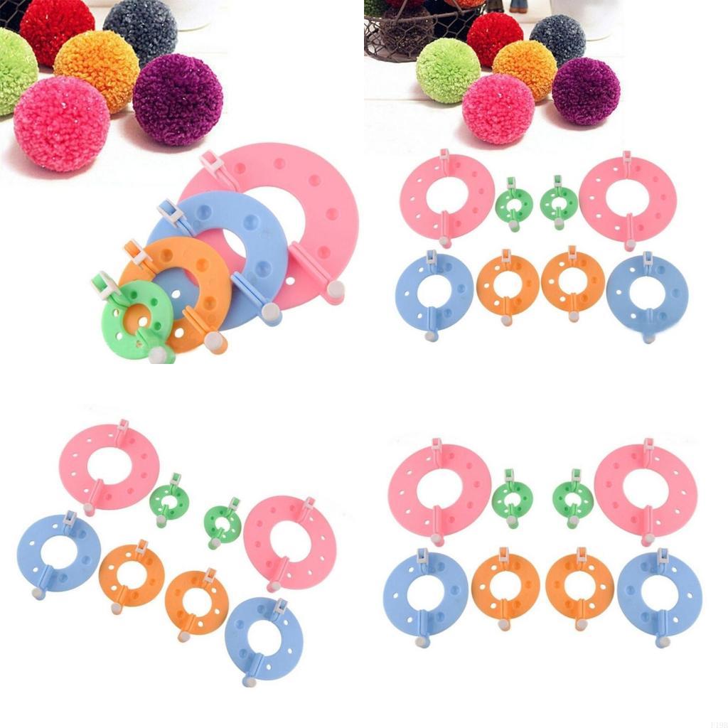 Pom Pom Maker Tool - F19B 4 قطعة صانع الكريات زغب