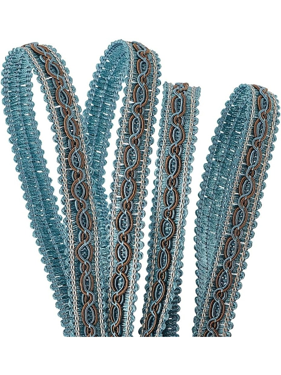 Fringe Ribbon Sewing - 32 ياردة الأزرق جديلة تيرم للخياطة