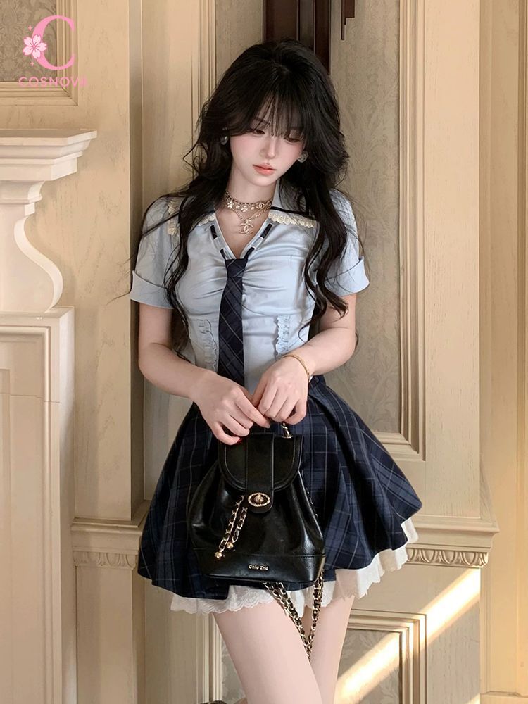 Elastic Lace Trim - طقم صيفي جديد من قطعتين للنساء