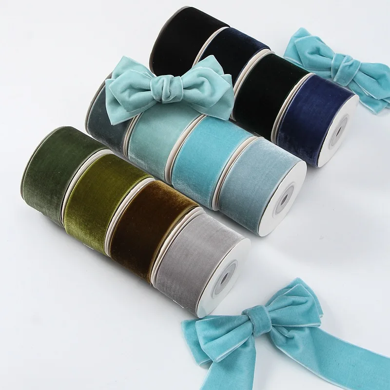 Velvet Ribbon Roll - الكلاسيكية 5 ياردة 6 مللي متر-38