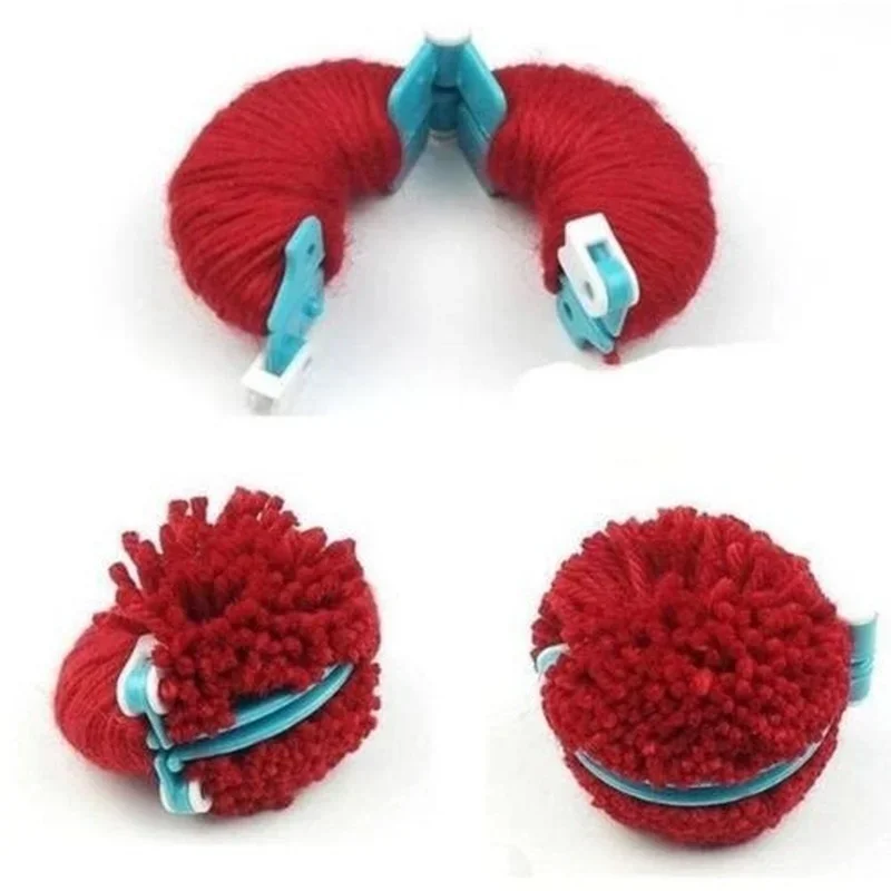 Pom Pom Maker Tool - 8 قطعة 4 أحجام كرة زغب
