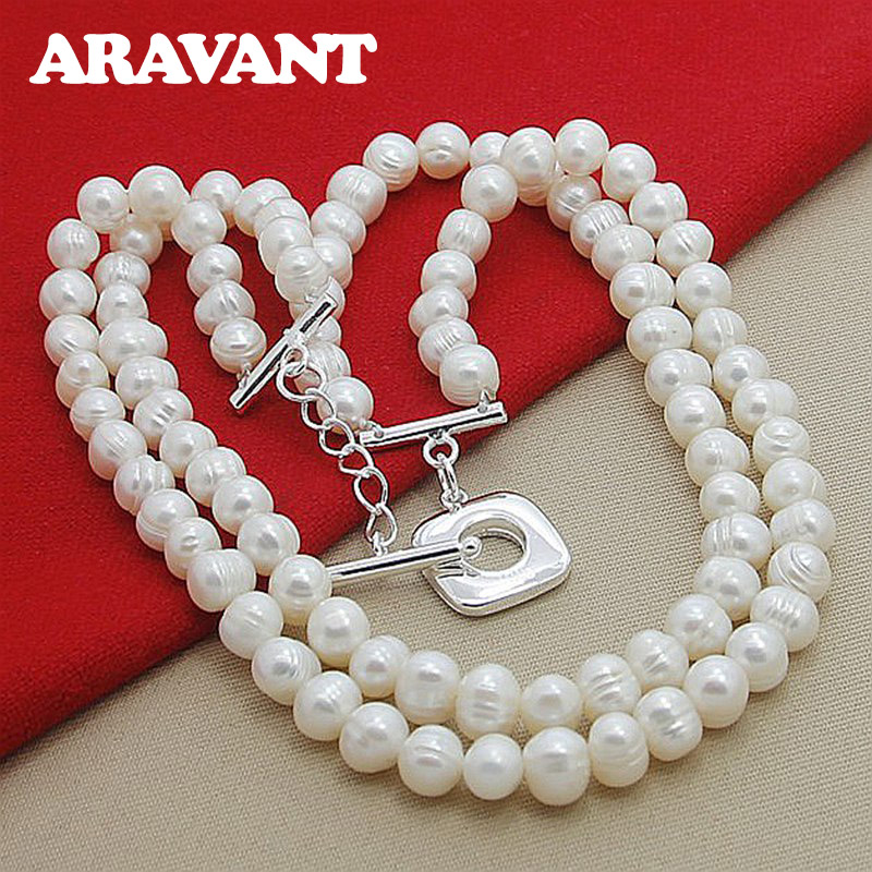 Pearl Trim Chain - سلاسل قلادة من الفضة عيار 925