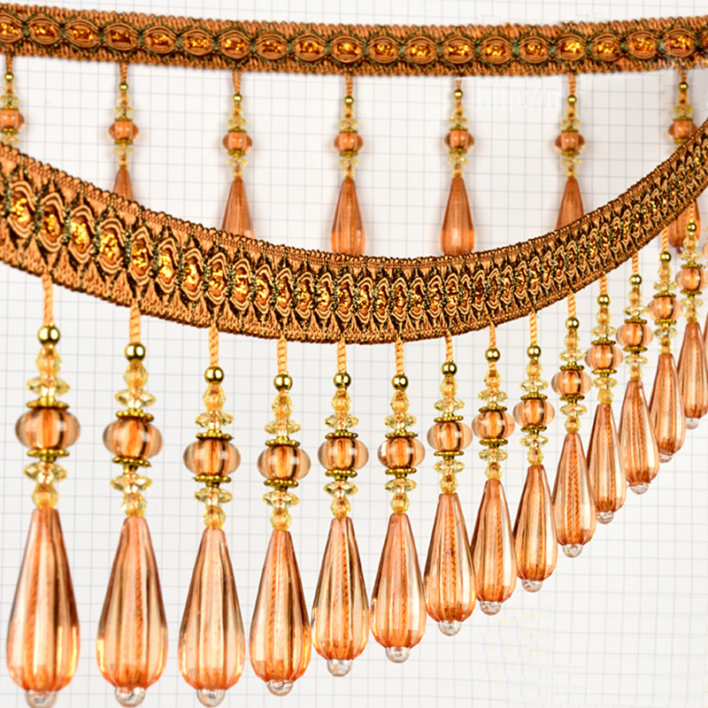 Beaded Trim Fringe - 1 متر كريستال قلادة شرابة قطرات