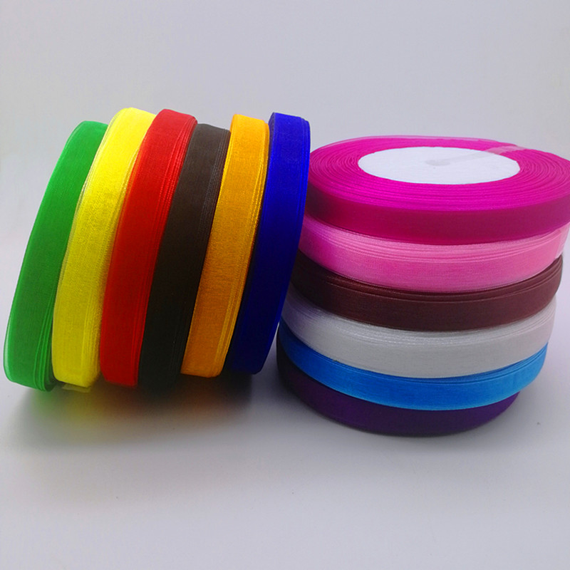 Organza Ribbon Spool - شريط اورجانزا ساتان ، 10 مللي
