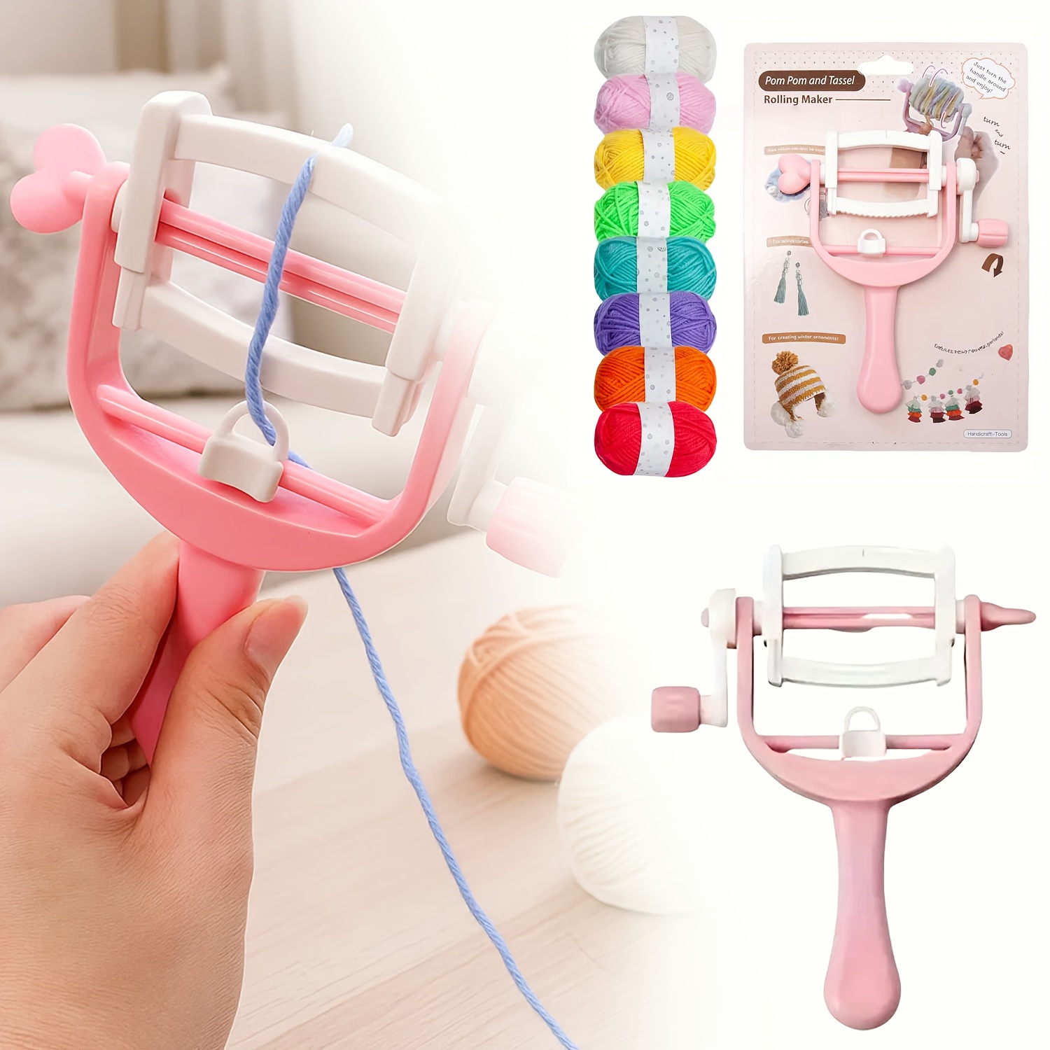 Pom Pom Maker Tool - اليد مكرنك لفائف الفراء الكرة الحياكة