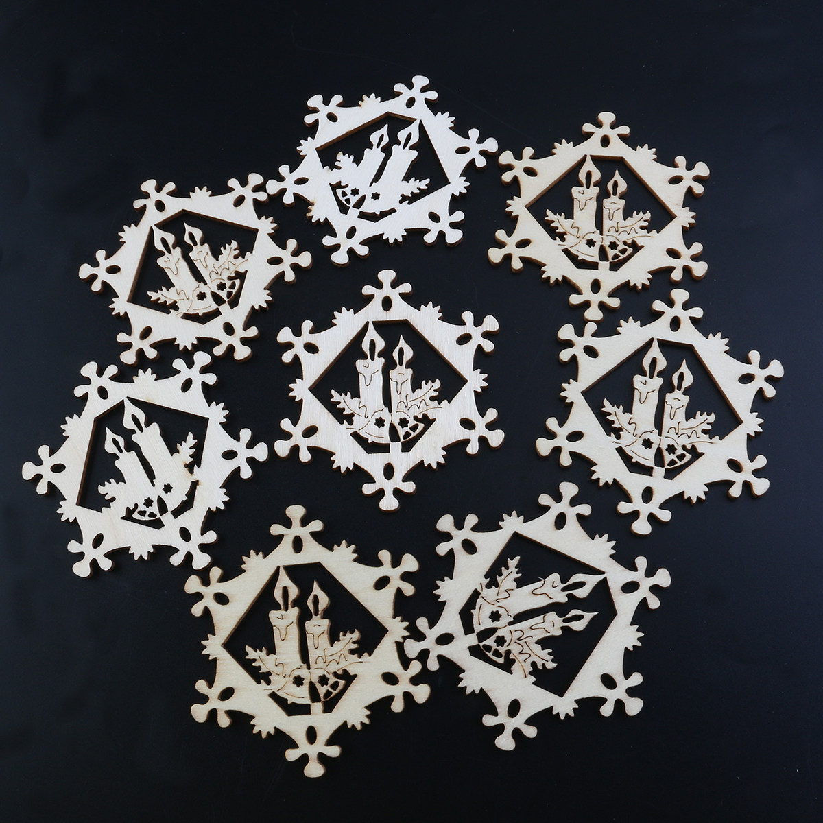 Christmas Craft Embellishment - 10 قطع من زينة الكريسماس على