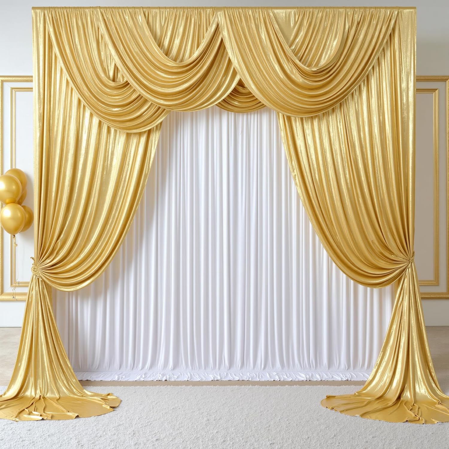 Sequin Fabric Panel - ستارة خلفية للتصوير الفوتوغرافي بطول 2.3×7