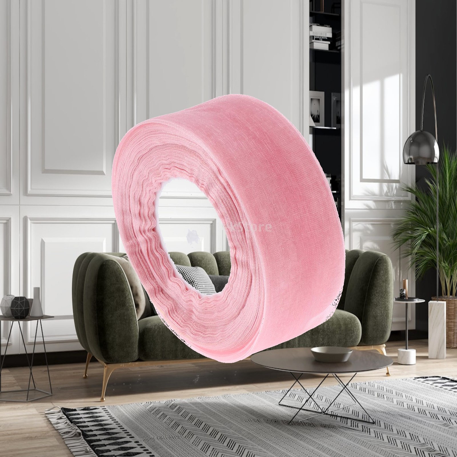 Organza Ribbon Spool - شريط أورجانزا شفاف، فيونكة ساتان كبيرة،