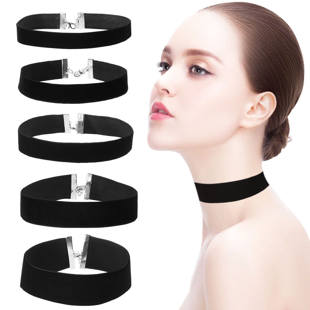 Velvet Ribbon Roll - قلادة مخملية كلاسيكية عتيقة ، أنيقة