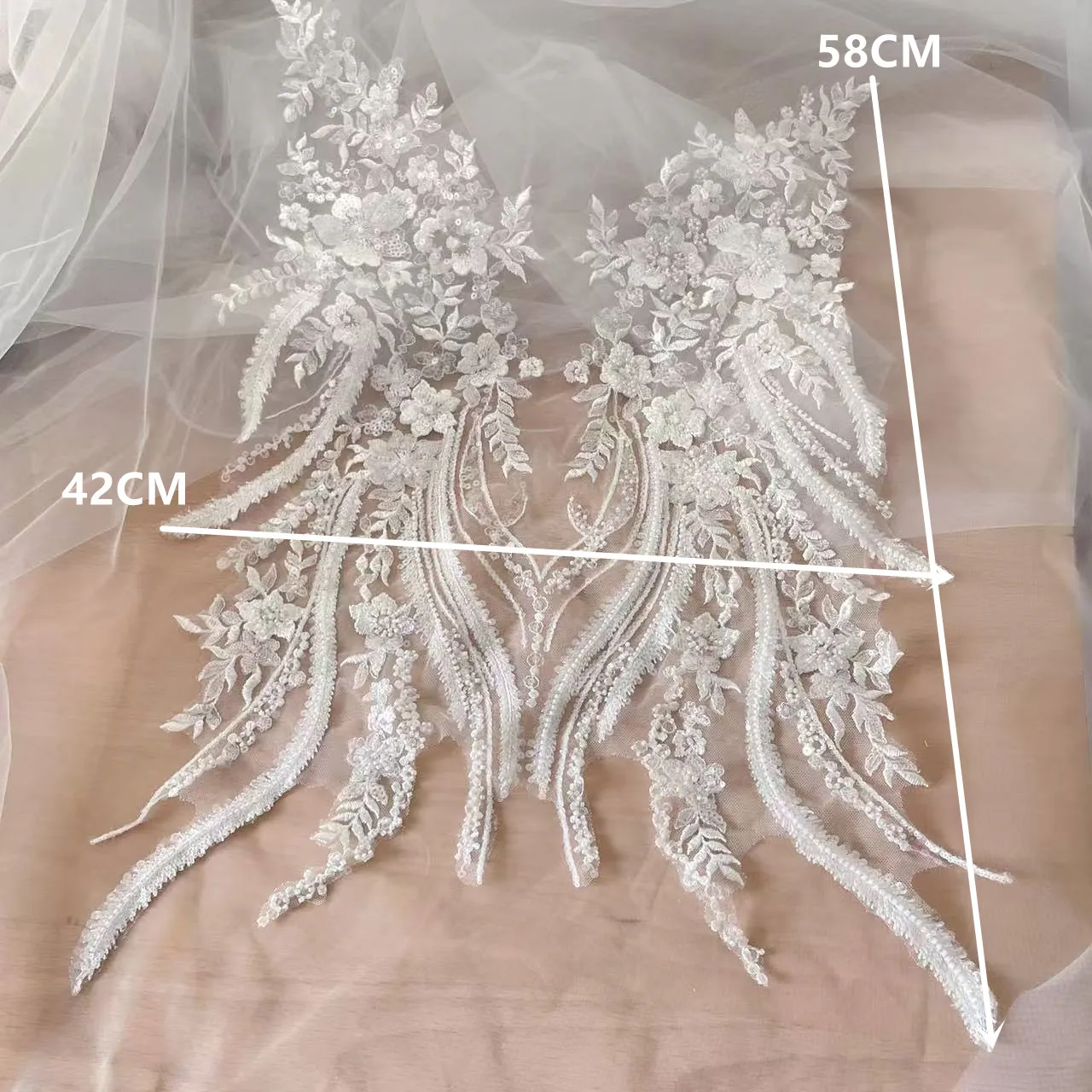Applique Patch Flower - جديد مطرز الترتر الدانتيل مرآة زهرة