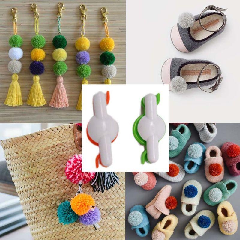 Pom Pom Maker Tool - D8KF 2 قطعة صانع بوم بوم