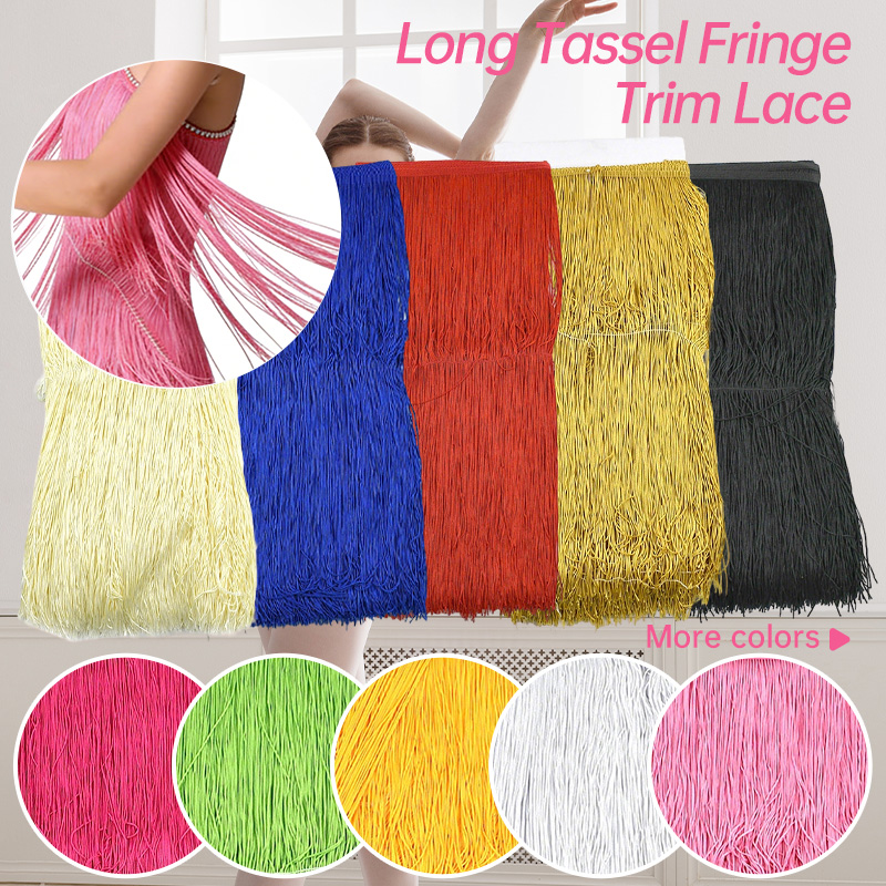 Fringe Ribbon Sewing - شريط زخرفي بشراشيب بطول 2/5 متر