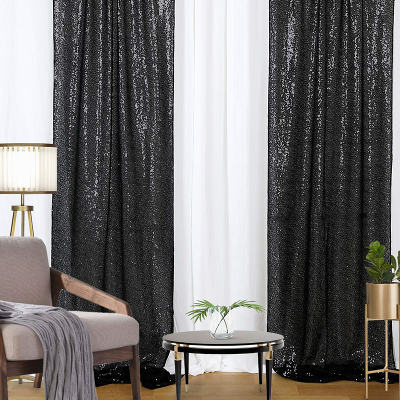 ستائر خلفية من الترتر الذهبي/ا - مراجعة Sequin Fabric Panel وسعره