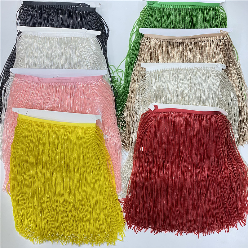 2 متر/مجموعة 30 سنتيمتر واسعة  - مراجعة Beaded Trim Fringe وسعره