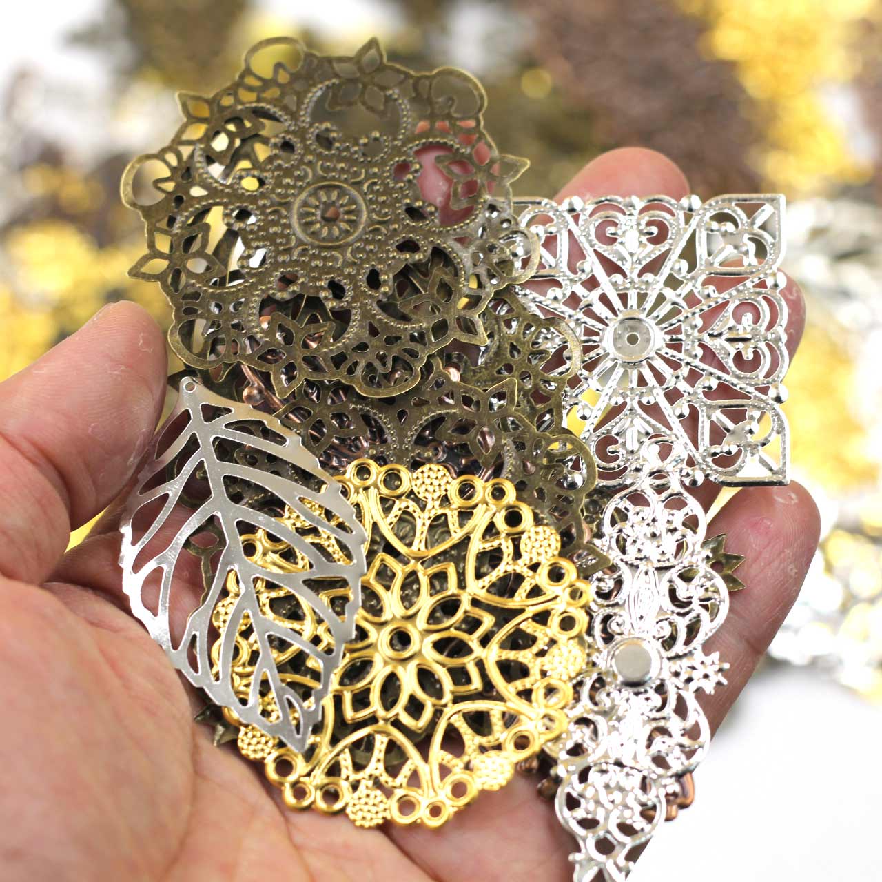 الزينة موصلات عشوائية مختلطة م - مراجعة Craft Embellishments وسعره