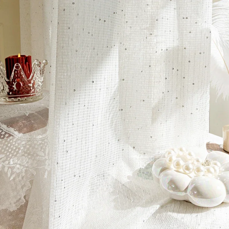 الستائر الفرنسية الشفافة لغرفة - مراجعة Sequin Fabric Panel وسعره