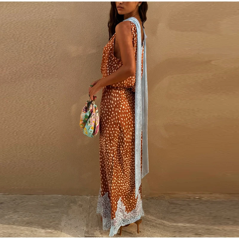 طقم نسائي جديد 2026 أنيق مطبوع - مراجعة Elastic Lace Trim وسعره