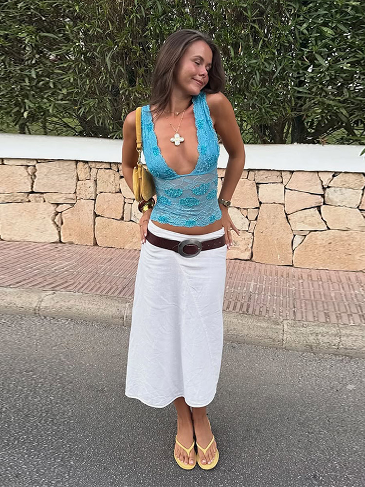 طقم نسائي صيفي جديد 2026: بلوز - مراجعة Elastic Lace Trim وسعره