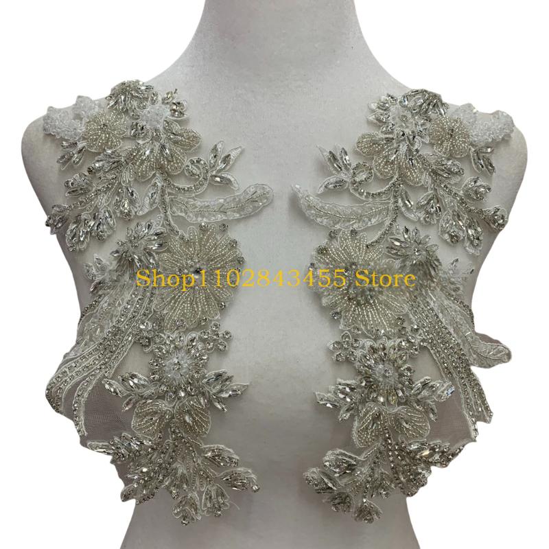 49MC التطريز الخرز زين القمح ا - مراجعة Applique Patch Flower وسعره