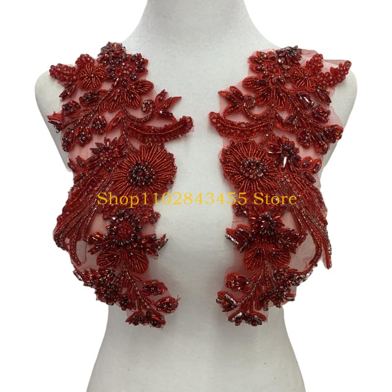 49MC التطريز الخرز زين القمح ا - مراجعة Applique Patch Flower وسعره