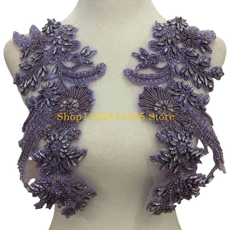 49MC التطريز الخرز زين القمح ا - مراجعة Applique Patch Flower وسعره