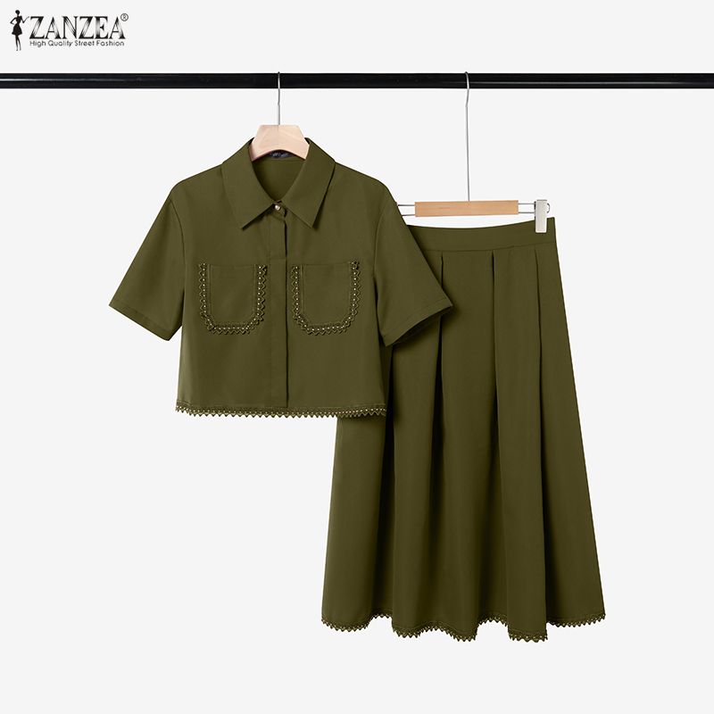 بدلة نسائية أنيقة من ZANZEA مك - مراجعة Elastic Lace Trim وسعره