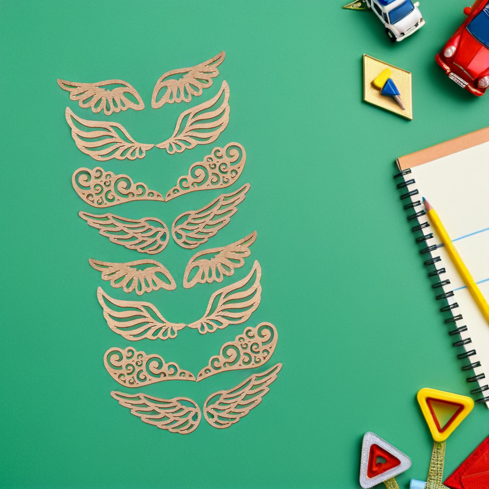 40 قطعة من قطع الأجنحة الخشبية - مراجعة Christmas Craft Embellishment وسعره