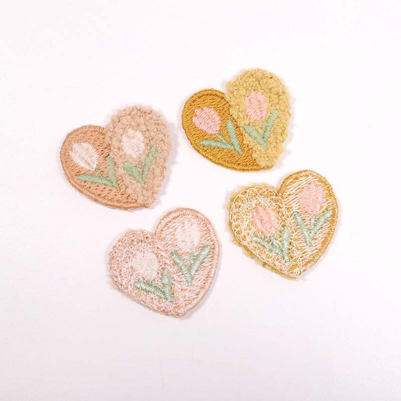 صوف قطيفة حب زينة زهور ، لوازم - مراجعة Applique Patch Flower وسعره