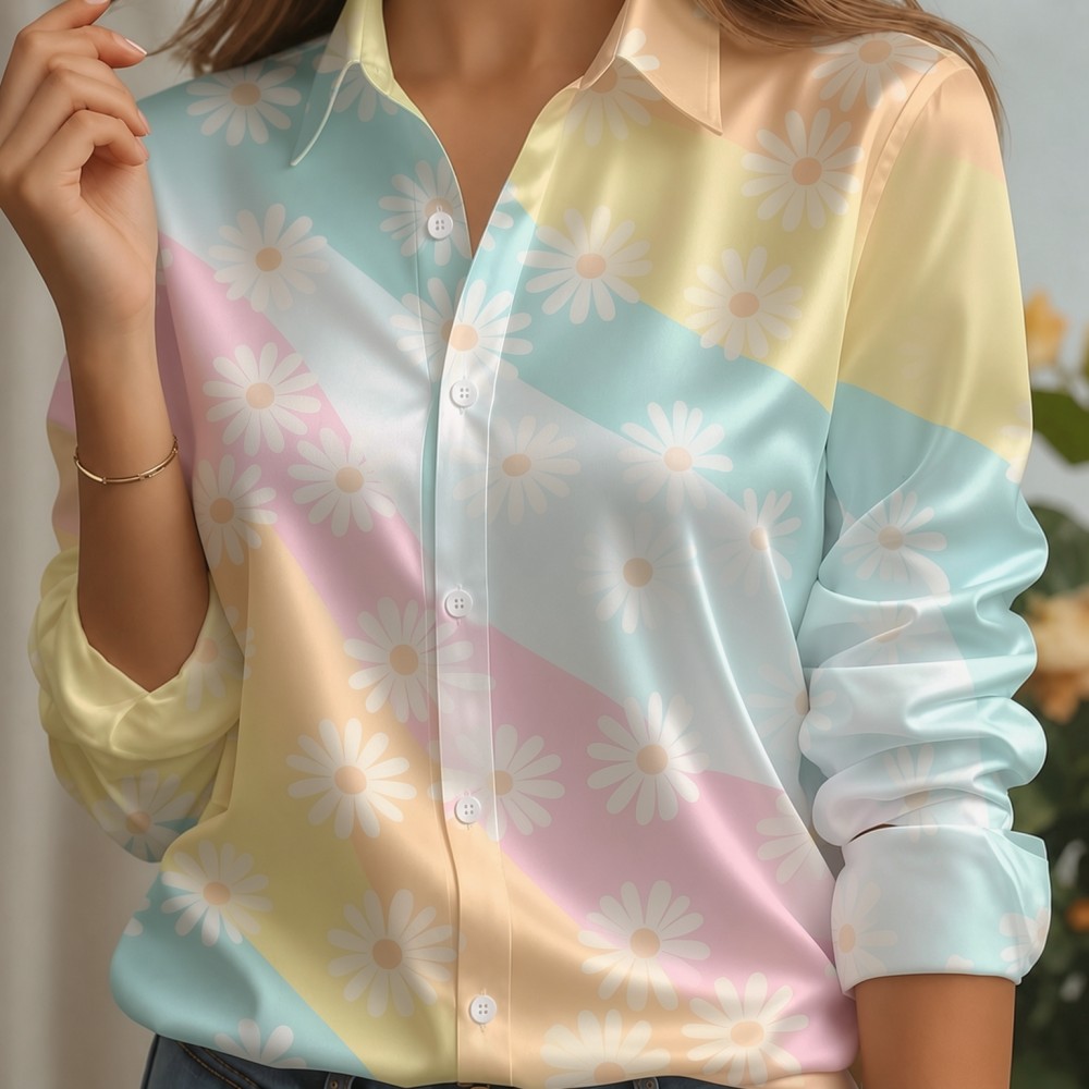 قميص نسائي من الساتان بياقة مد - مراجعة Embellish Knit وسعره