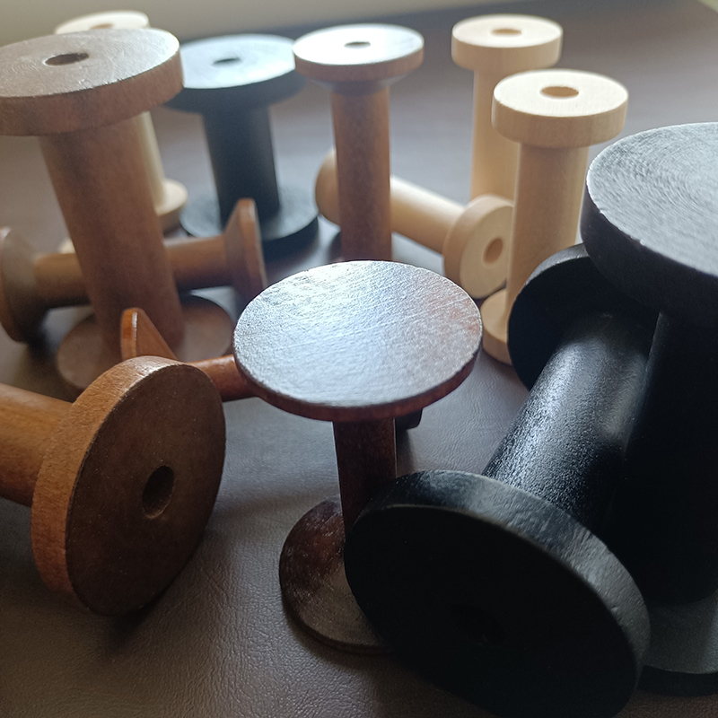 بكرات خشبية طبيعية عتيقة للتطر - مراجعة Organza Ribbon Spool وسعره