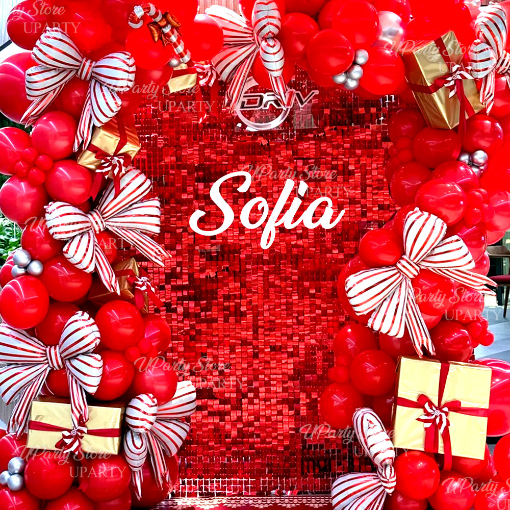 الأحمر لامع جدار خلفية لوحات 1 - مراجعة Sequin Fabric Panel وسعره