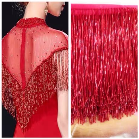 الفضة الخرزة هامش تقليم ل هوت  - مراجعة Beaded Trim Fringe وسعره