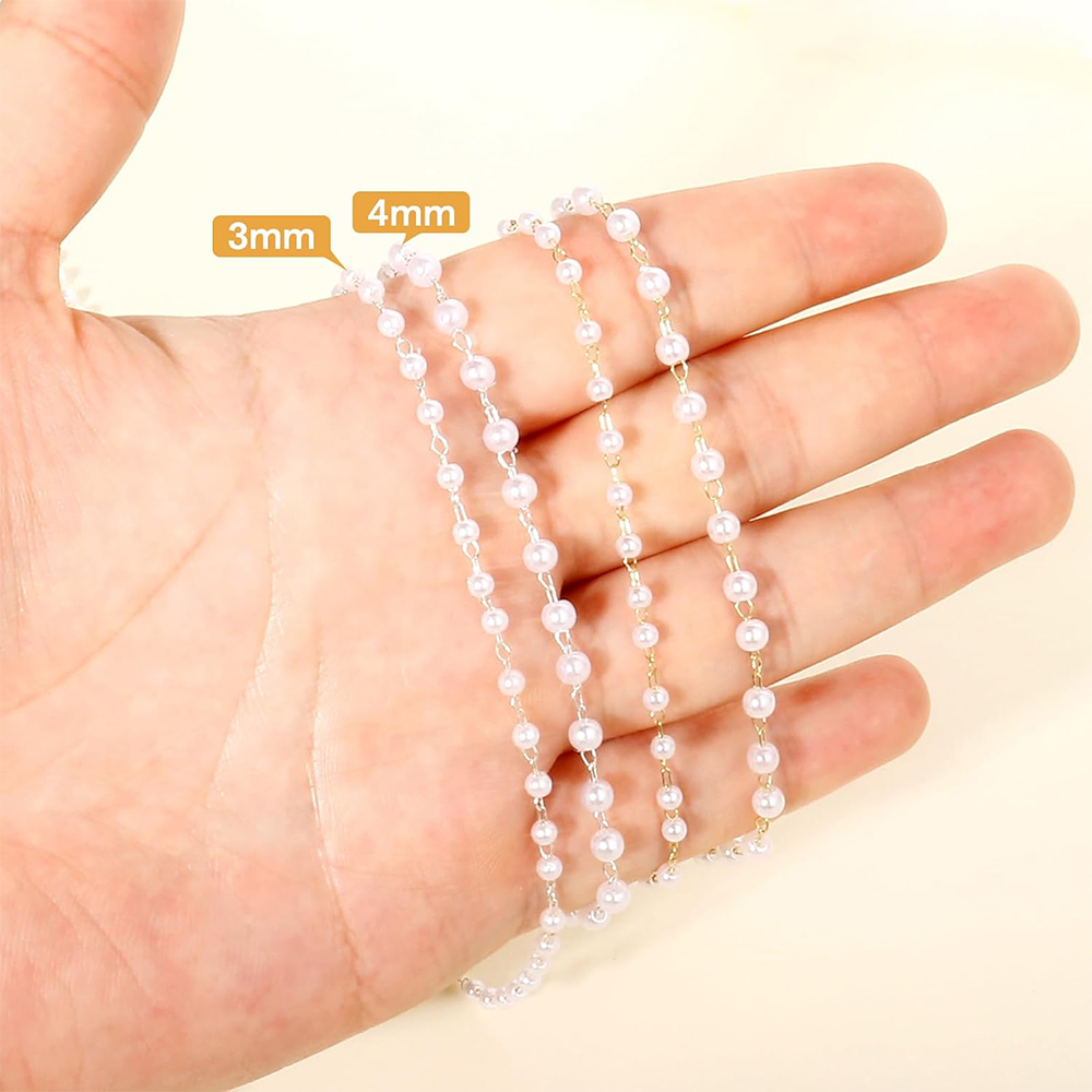 سلسلة نحاسية مطلية بالذهب بخرز - مراجعة Pearl Trim Chain وسعره