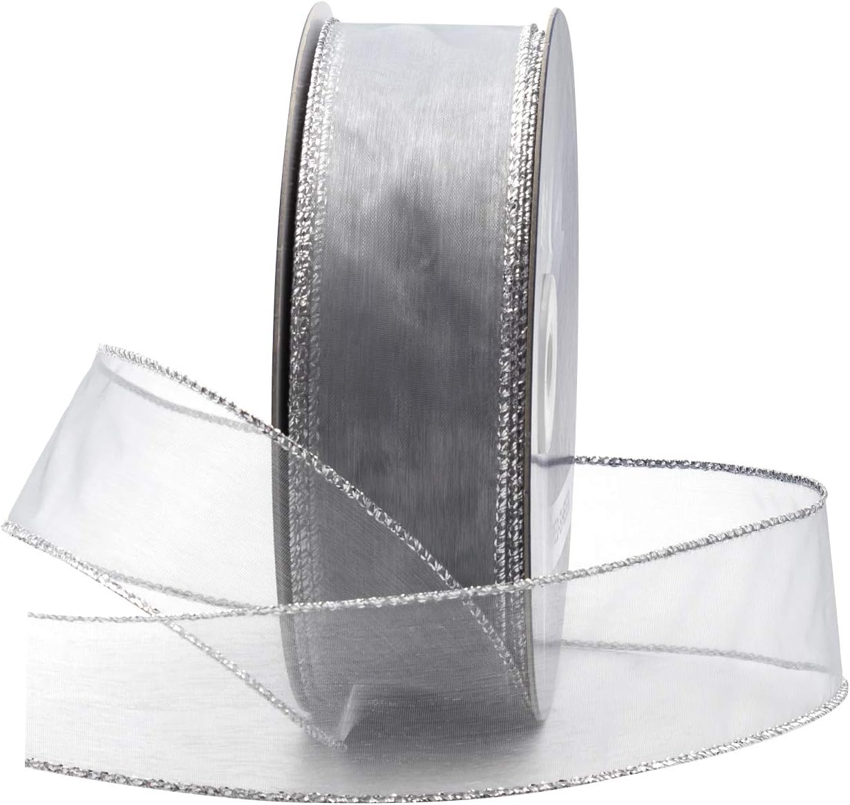شريط أورجانزا شفاف سلكي للزهور - مراجعة Organza Ribbon Spool وسعره