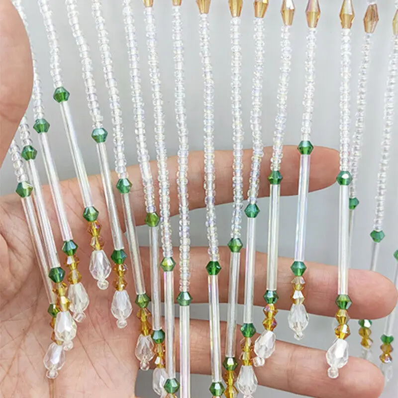 أنبوب زجاجي هامش شرابة 16 سنتي - مراجعة Beaded Trim Fringe وسعره