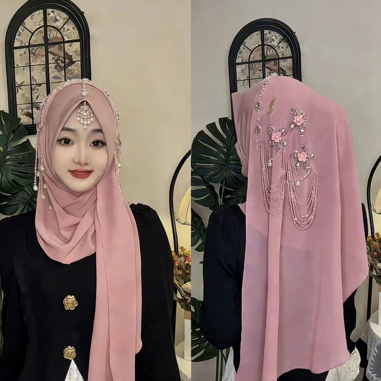عباية حجاب نسائية مسلمة، شال د - مراجعة Tassel Fringe Trim وسعره