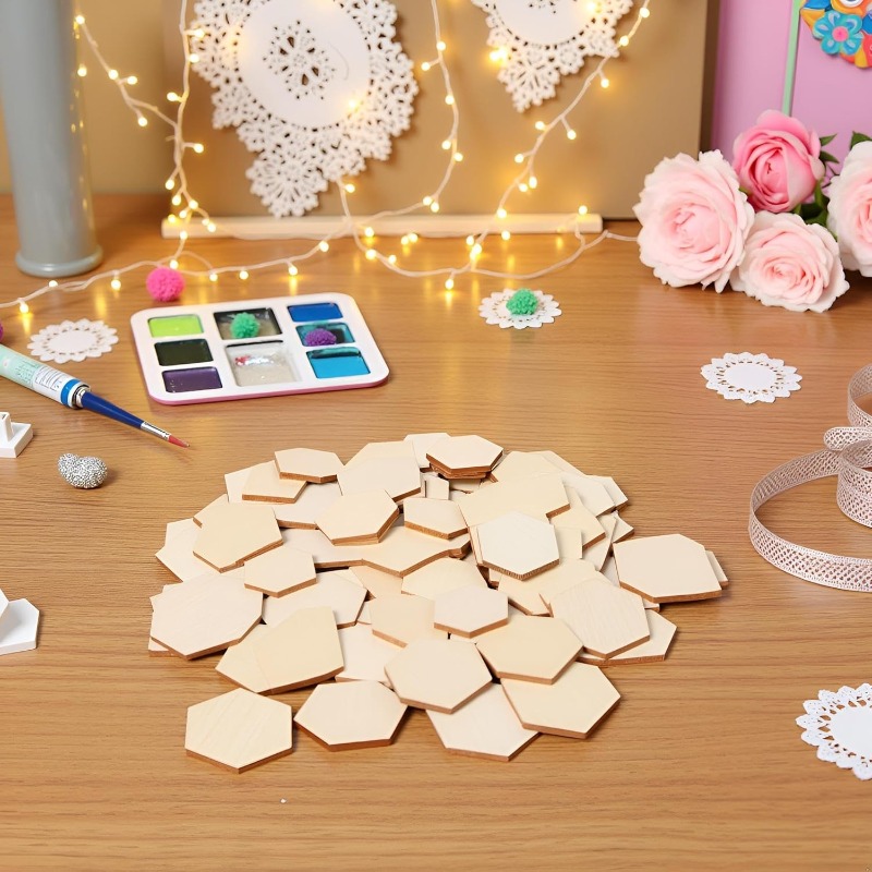 50 قطعة 4 سنتيمتر لم تنته الخش - مراجعة Craft Embellishments وسعره