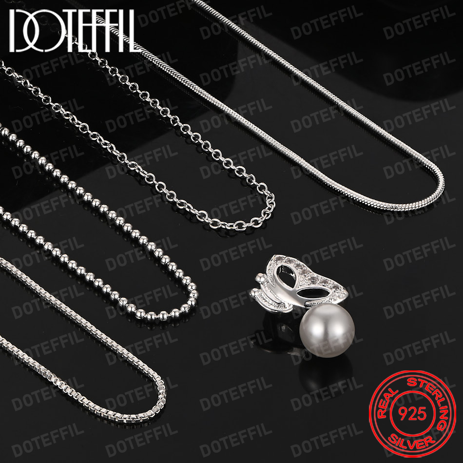 قلادة من الفضة الإسترليني عيار - مراجعة Pearl Trim Chain وسعره