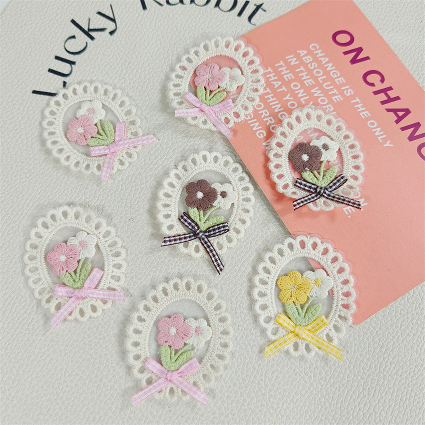 10 قطع جديدة بتصميم ربيعي صيفي - مراجعة Applique Patch Flower وسعره