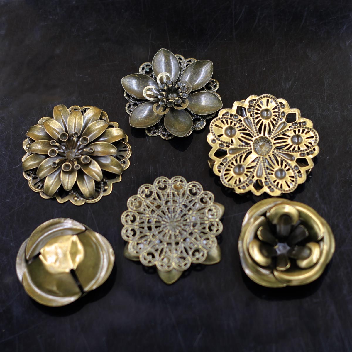 6 قطعة مزيج الزينة زهرة نمط تخ - مراجعة Craft Embellishments وسعره