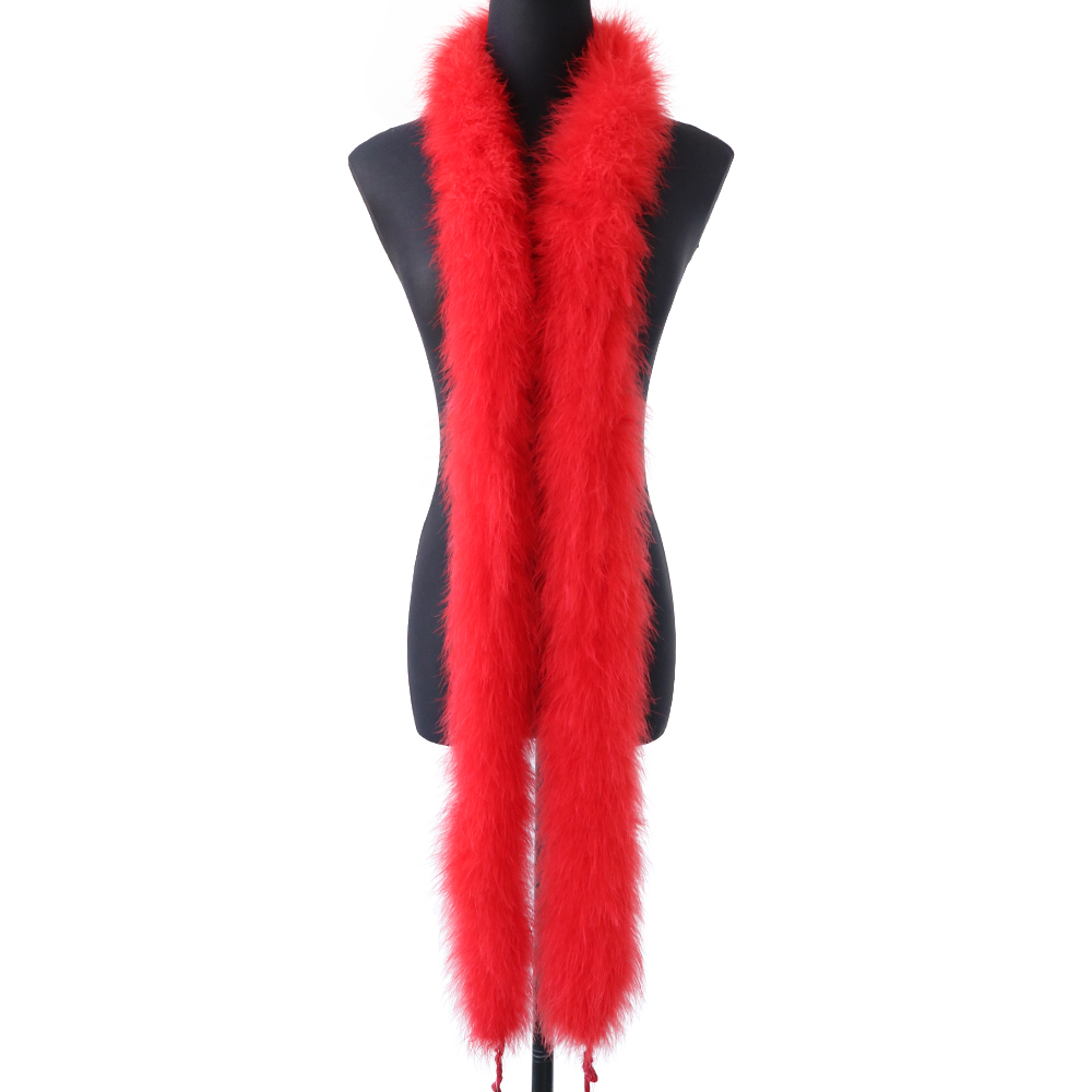 شريط ريش مارابو أحمر ناعم بطول - مراجعة Feather Trim Marabou وسعره