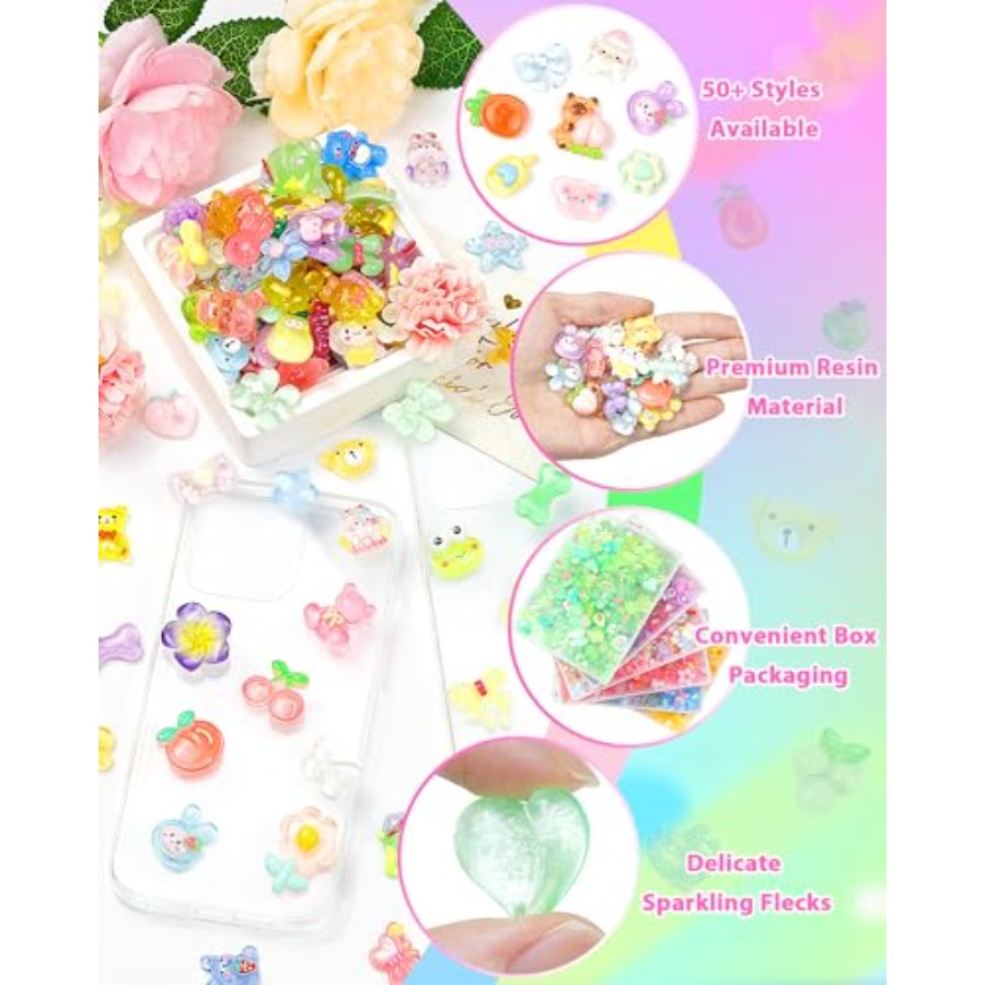100 قطعة من زينة السلايم اللطي - مراجعة Easter Craft Embellishment Set وسعره