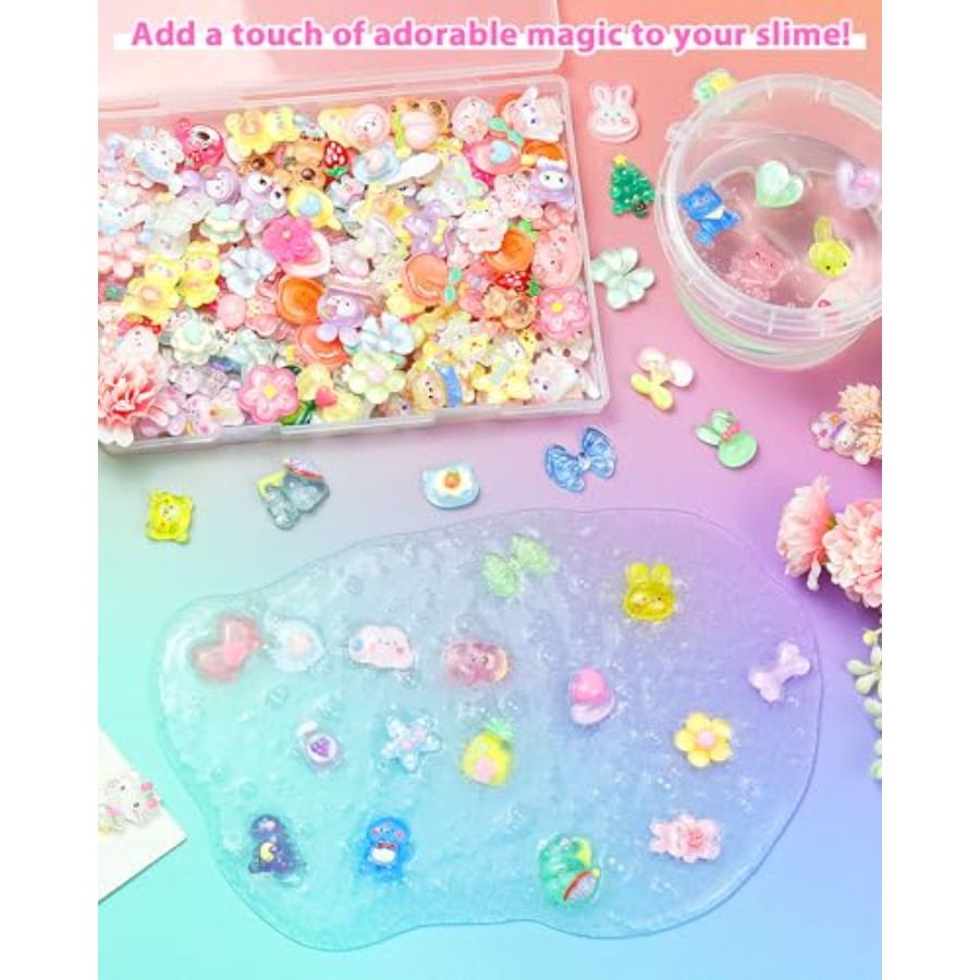 100 قطعة من زينة السلايم اللطي - مراجعة Easter Craft Embellishment Set وسعره