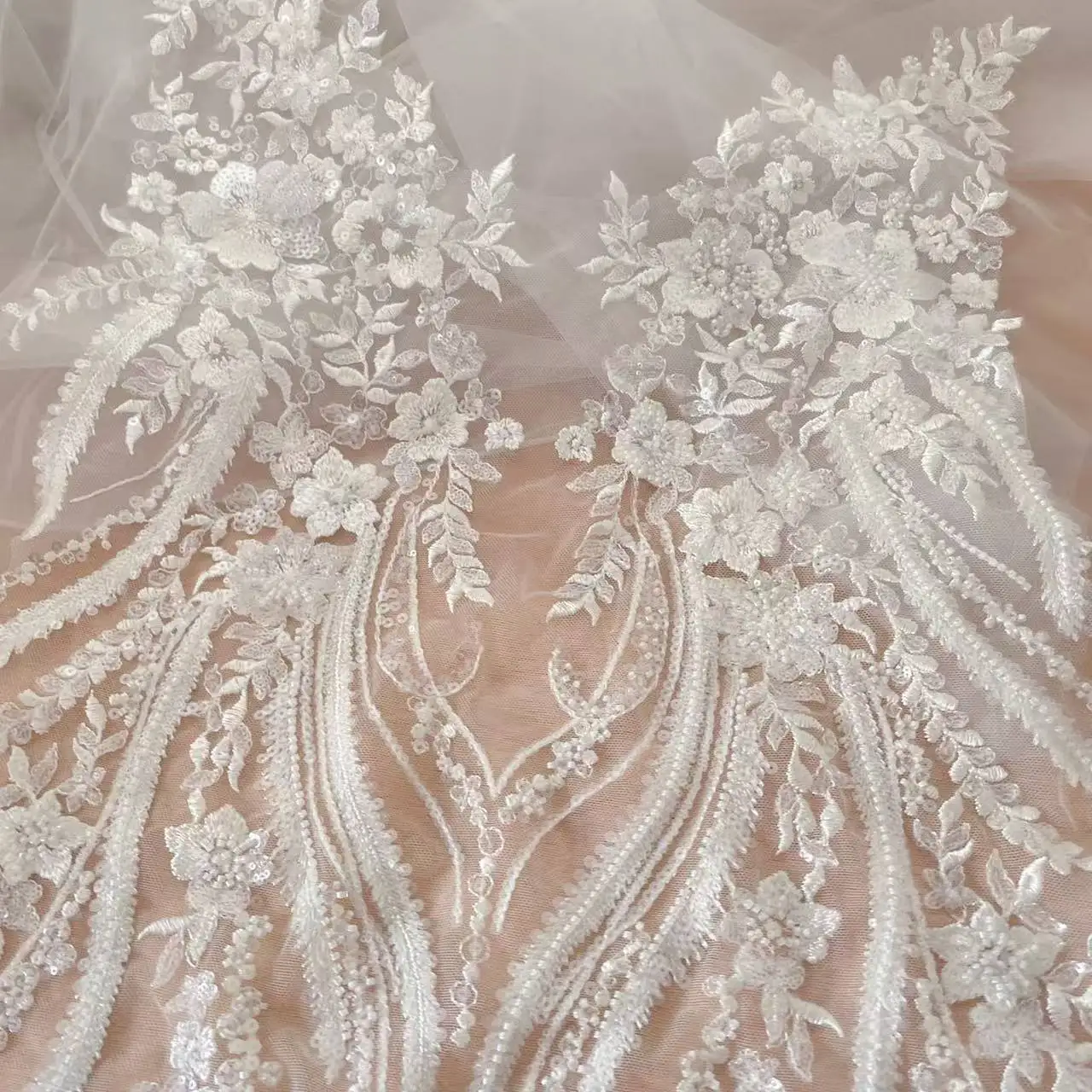 جديد مطرز الترتر الدانتيل مرآة - مراجعة Applique Patch Flower وسعره