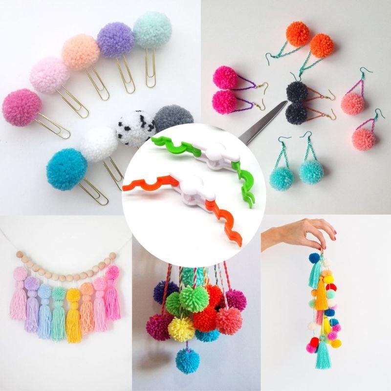 D8KF 2 قطعة صانع بوم بوم بوم ل - مراجعة Pom Pom Maker Tool وسعره