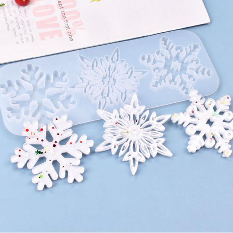 قالب سيليكون مجوف على شكل ندفة - مراجعة Christmas Craft Embellishment وسعره