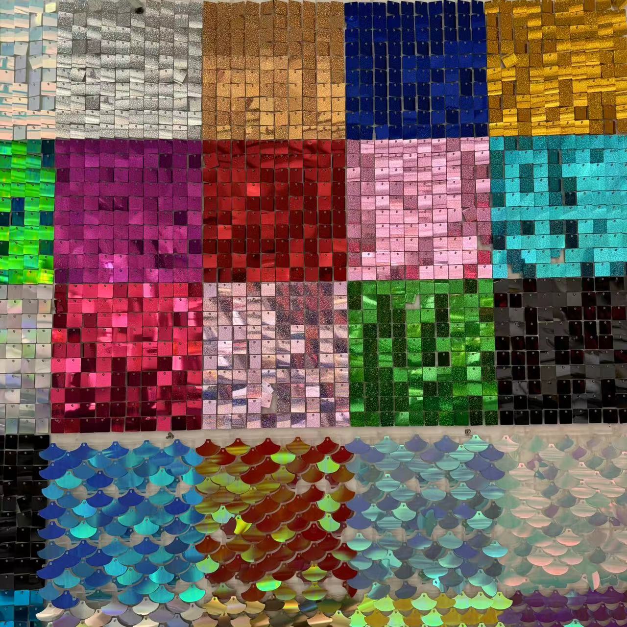 لامع جدار خلفية لوحات الليزر ا - مراجعة Sequin Fabric Panel وسعره
