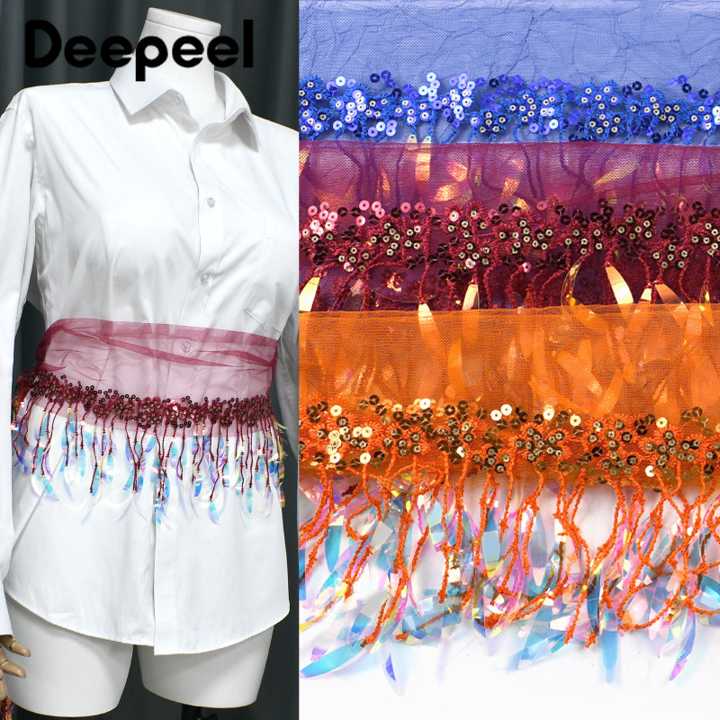 شريط زخرفي بالترتر والخرز والش - مراجعة Beaded Trim Fringe وسعره